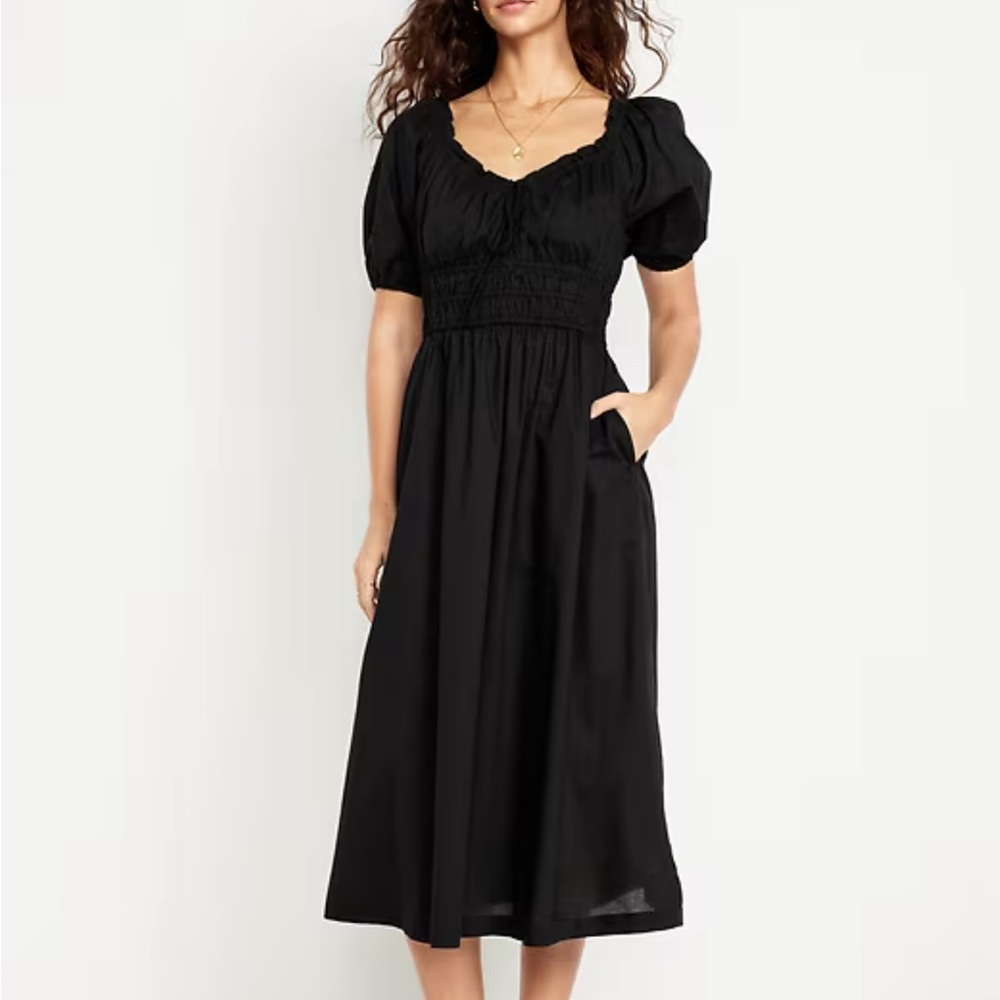 Elegant Black Midi Dress